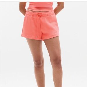 Athleta heavyweight terry mid rise 3” sportie short mimosa pink